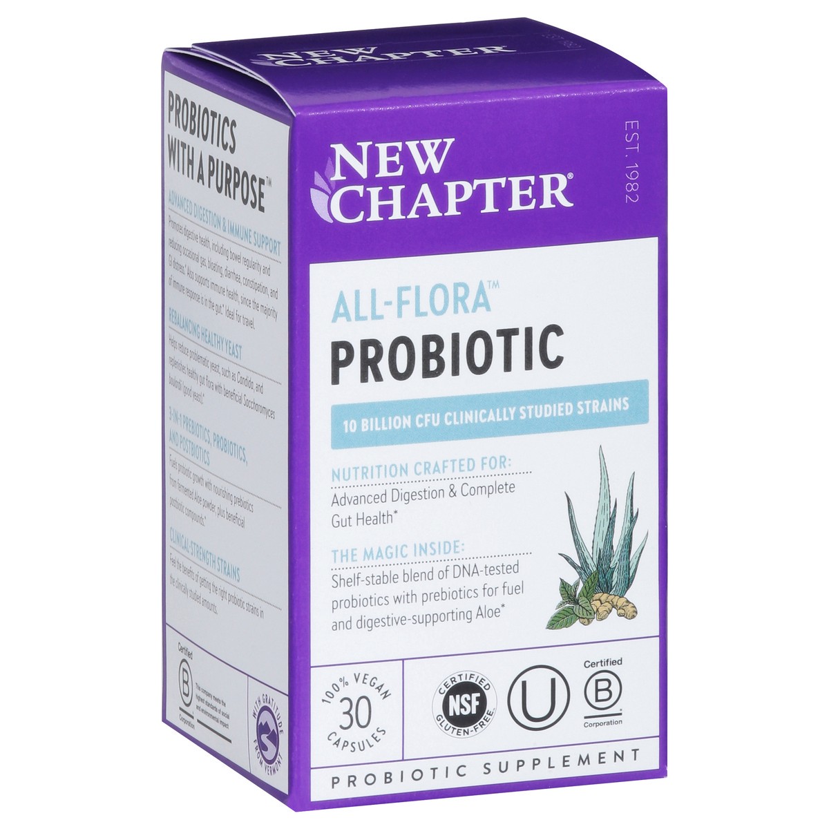 slide 2 of 9, New Chapter Probiotic All Flora, 30 ct