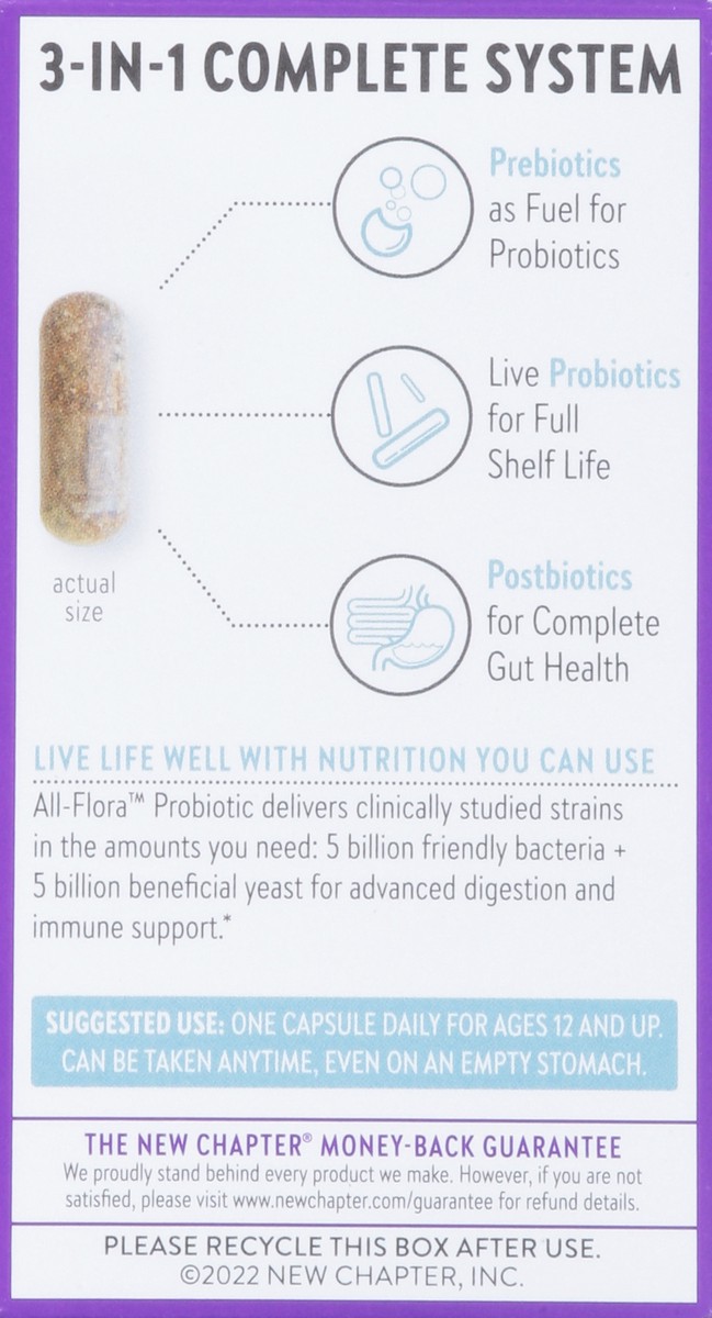 slide 5 of 9, New Chapter Probiotic All Flora, 30 ct