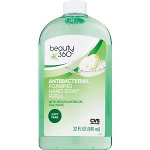 slide 1 of 1, Beauty 360 Antibacterial Foaming Hand Soap Refill, Juicy Pear, 32 oz
