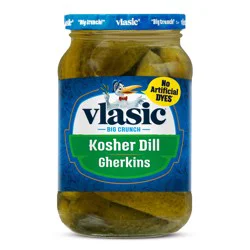 Vlasic Kosher Dill Gherkins Pickles, Keto Friendly, 16 fl. oz.