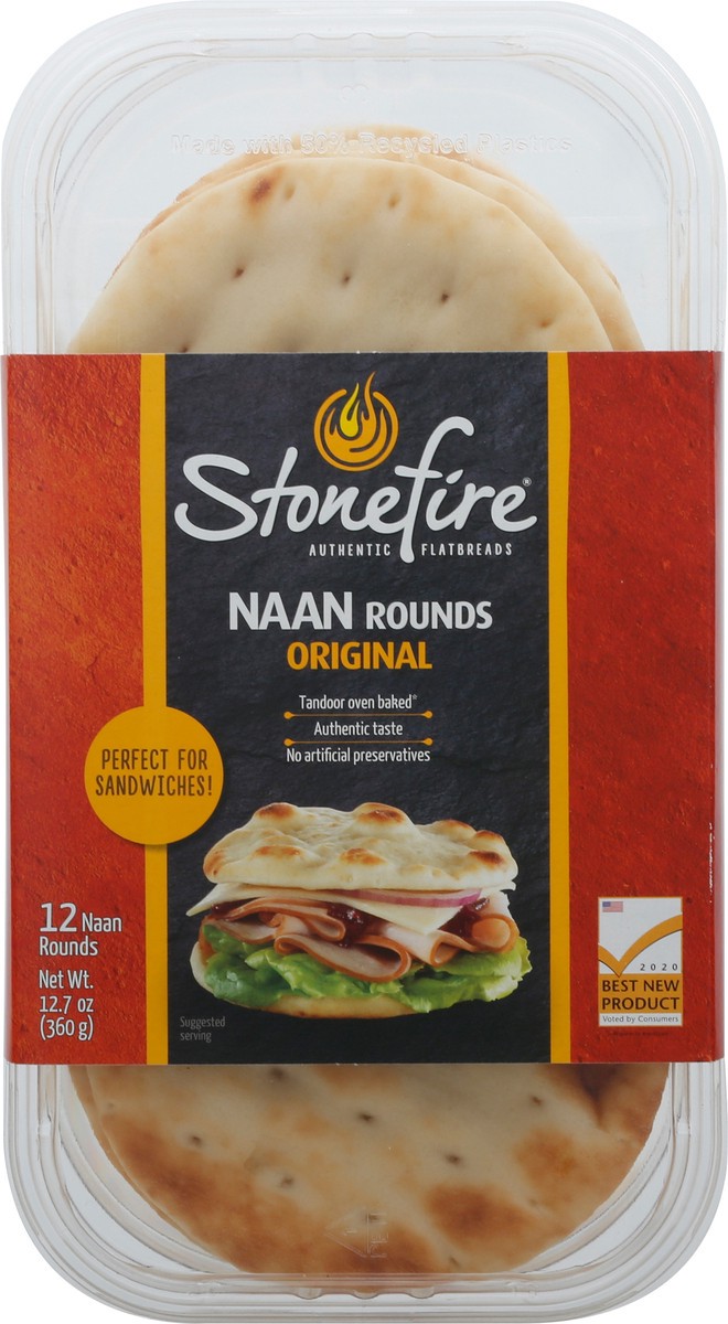 slide 7 of 9, Stonefire Original Naan Rounds 12 Rounds, 12 ct