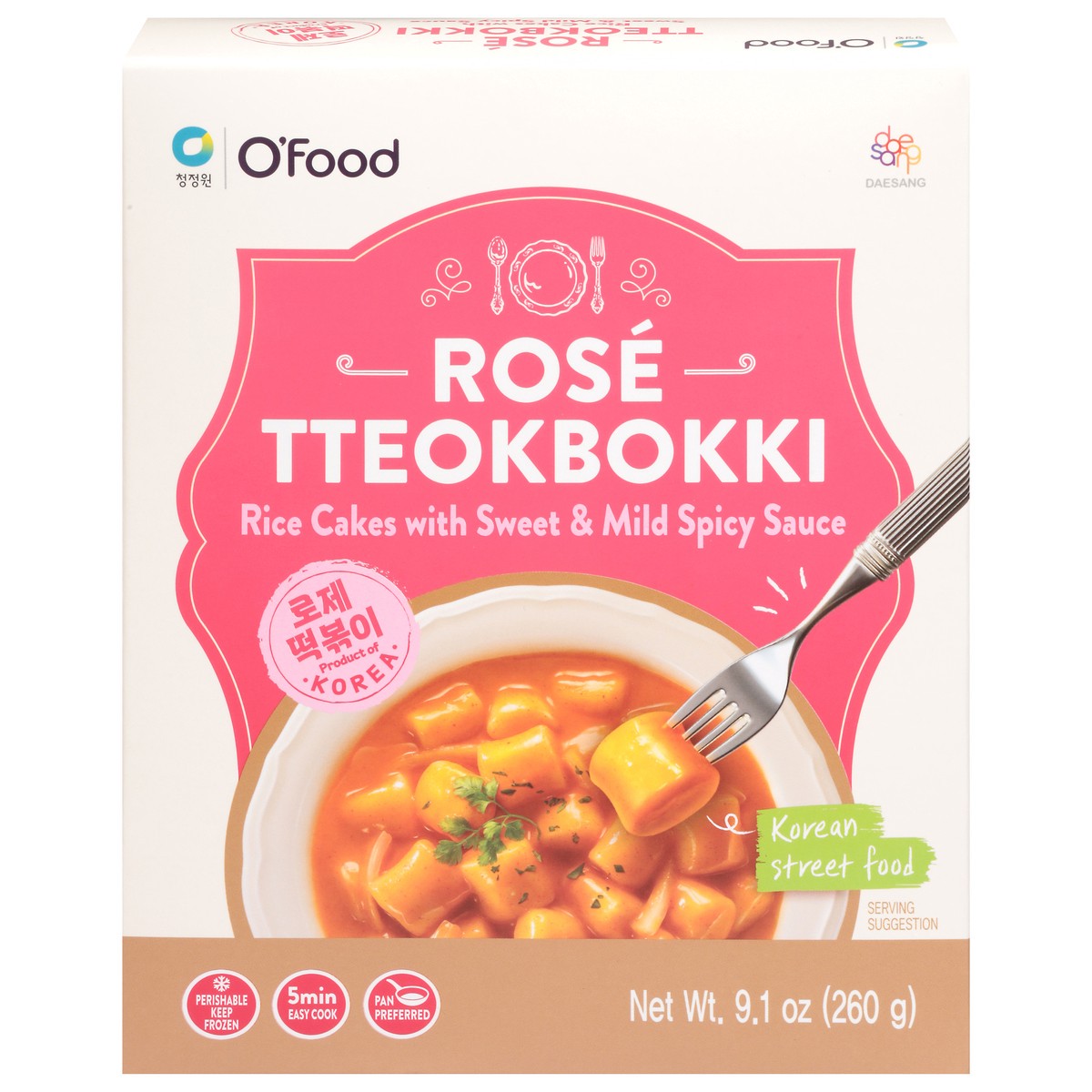 slide 9 of 13, O'Food Rose TTeokbokki 9.1 oz, 9.1 oz