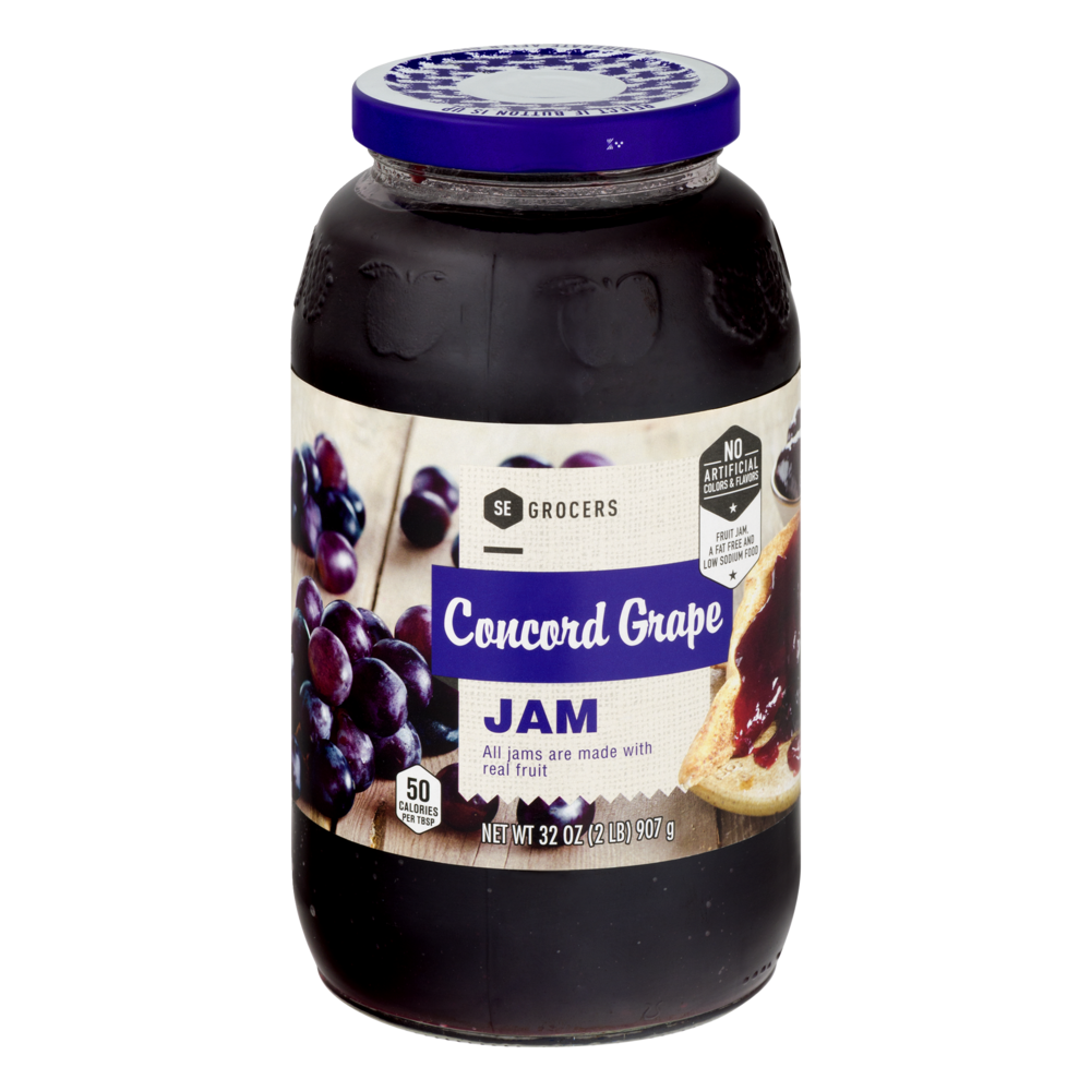 slide 1 of 1, SE Grocers Concord Grape Jam, 32 oz