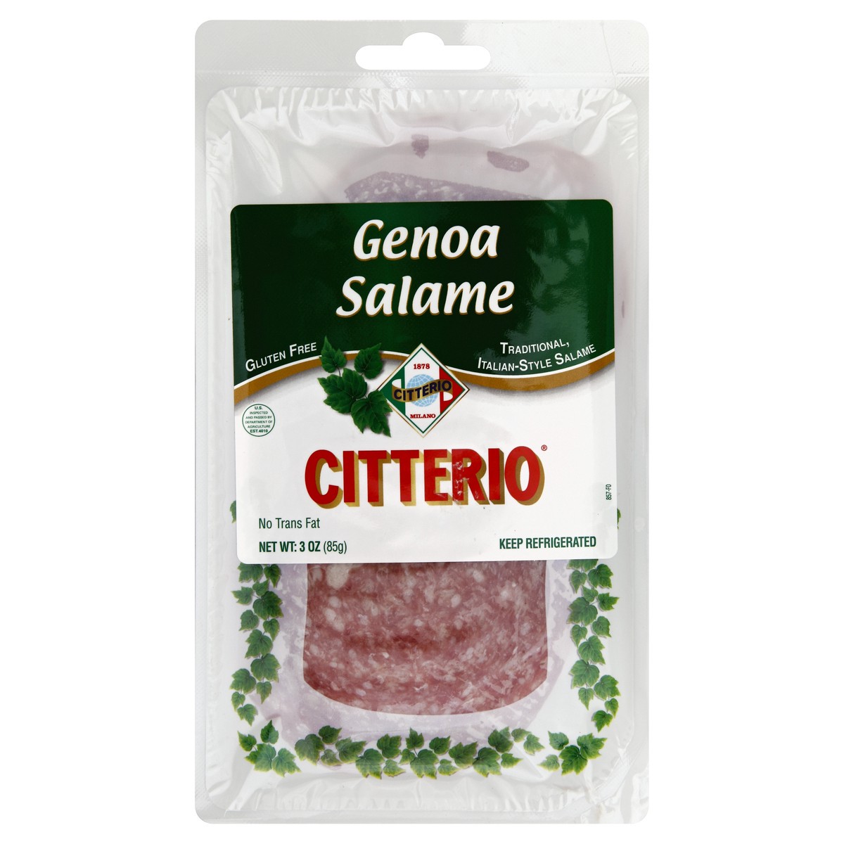 slide 3 of 4, Citterio Genoa Salame Cap, 3 oz