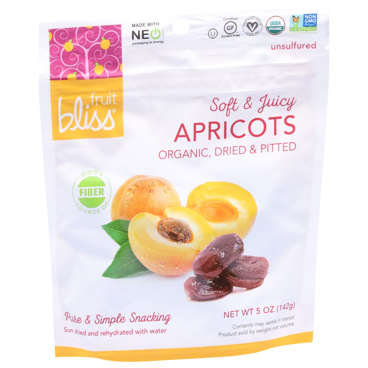 slide 2 of 9, Fruit Bliss Dried & Pitted Organic Apricots 5 oz, 5 oz