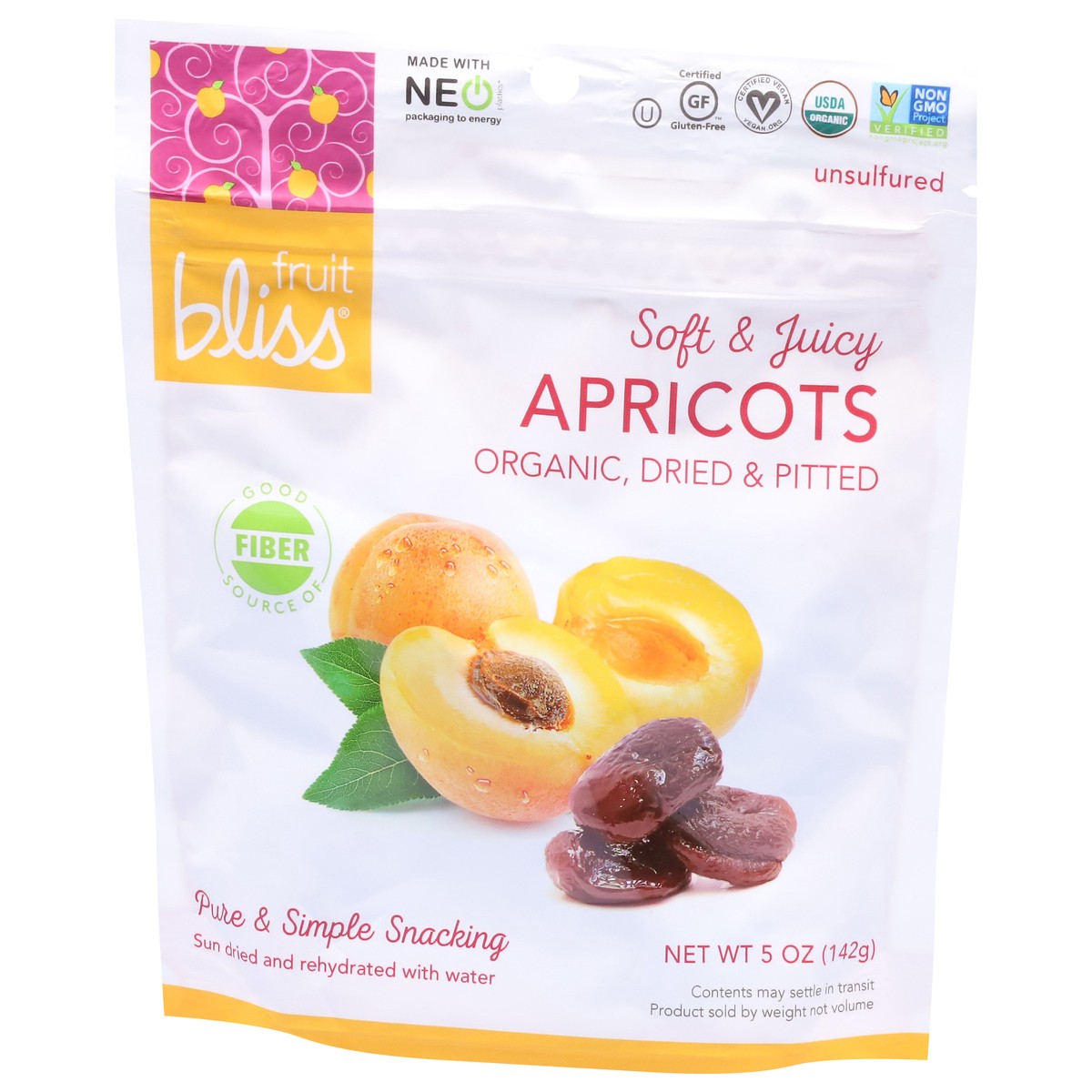 slide 5 of 9, Fruit Bliss Dried & Pitted Organic Apricots 5 oz, 5 oz