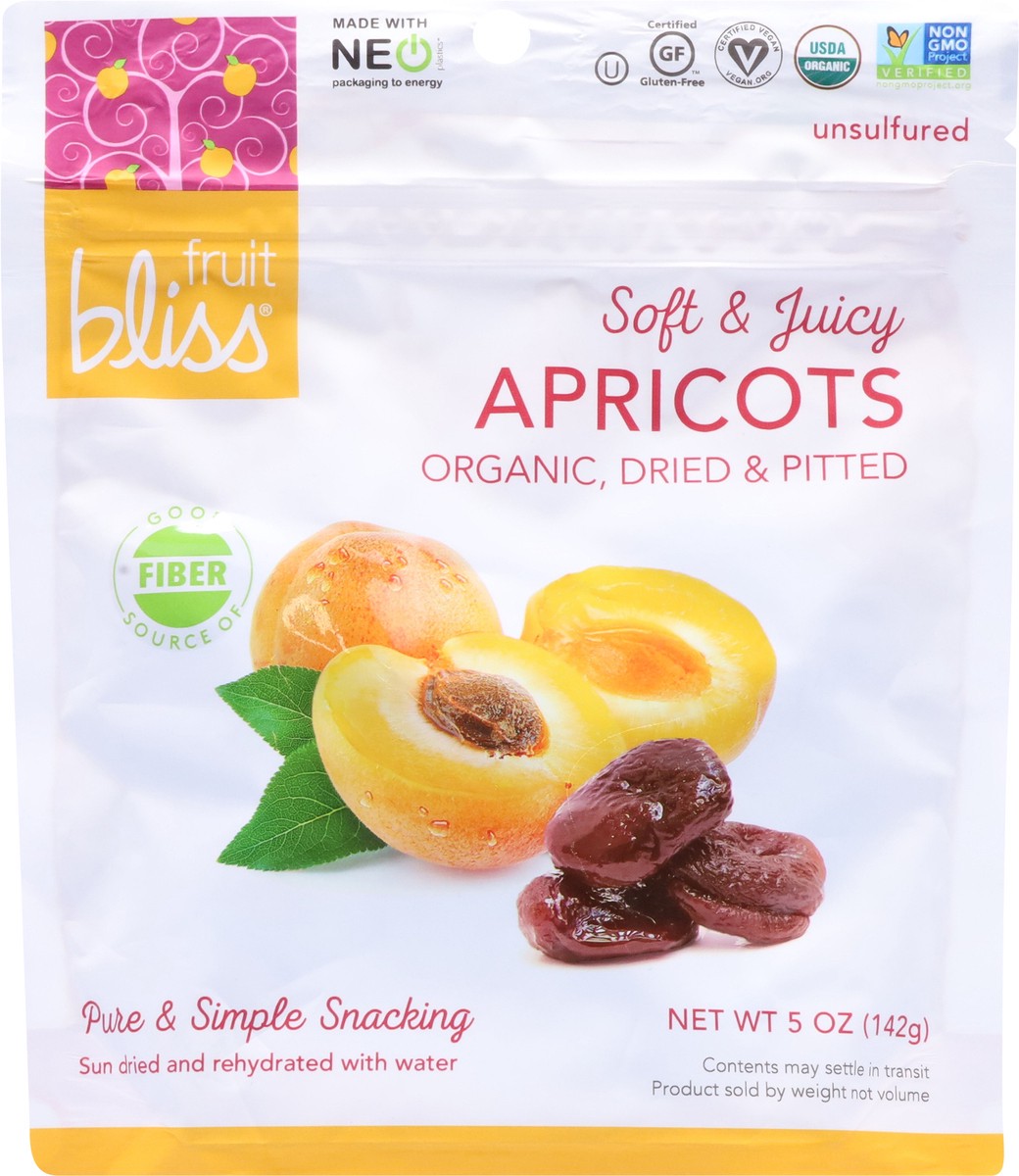slide 4 of 9, Fruit Bliss Dried & Pitted Organic Apricots 5 oz, 5 oz