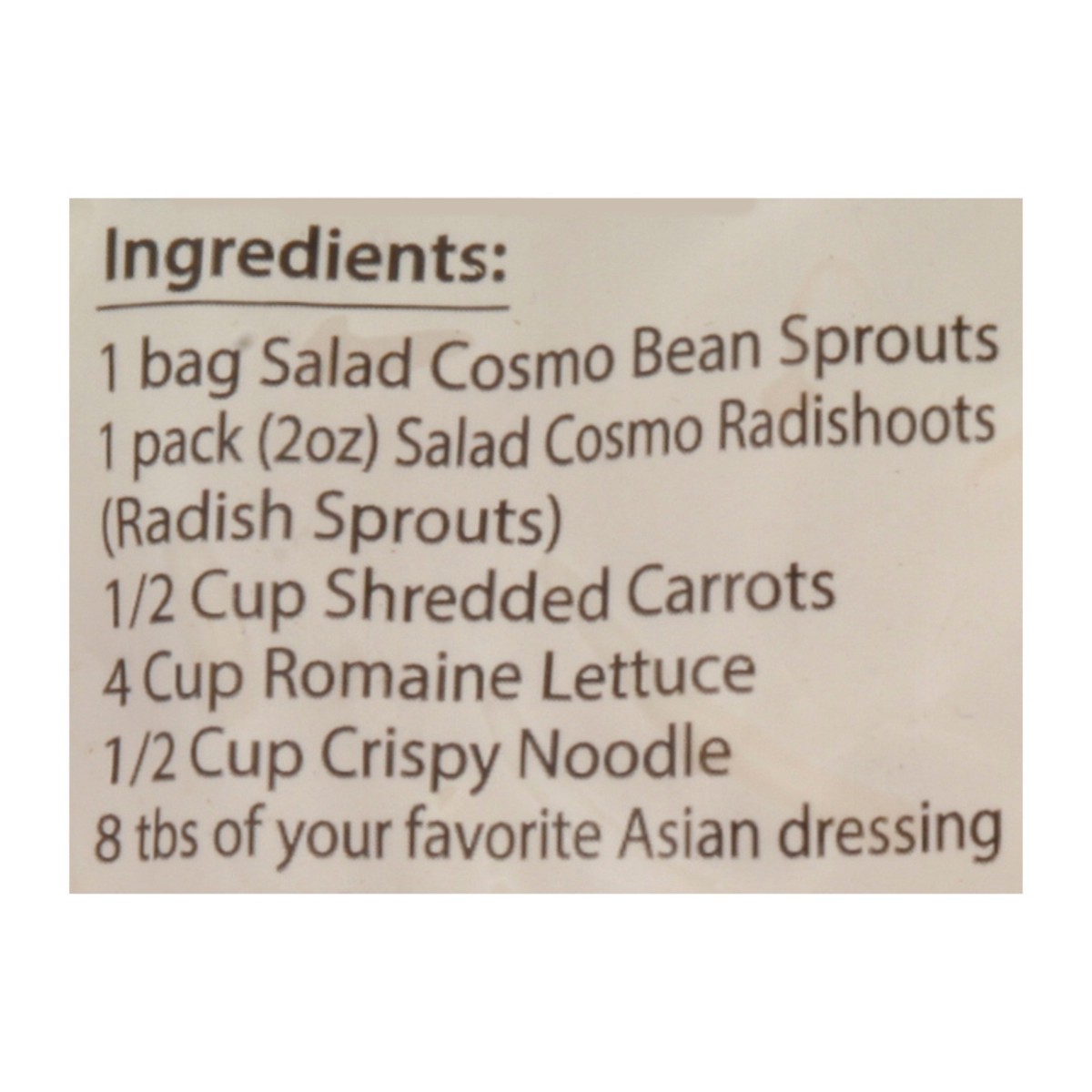 slide 4 of 14, Salad Cosmo Organic Mung Bean Sprouts 9 oz, 9 oz
