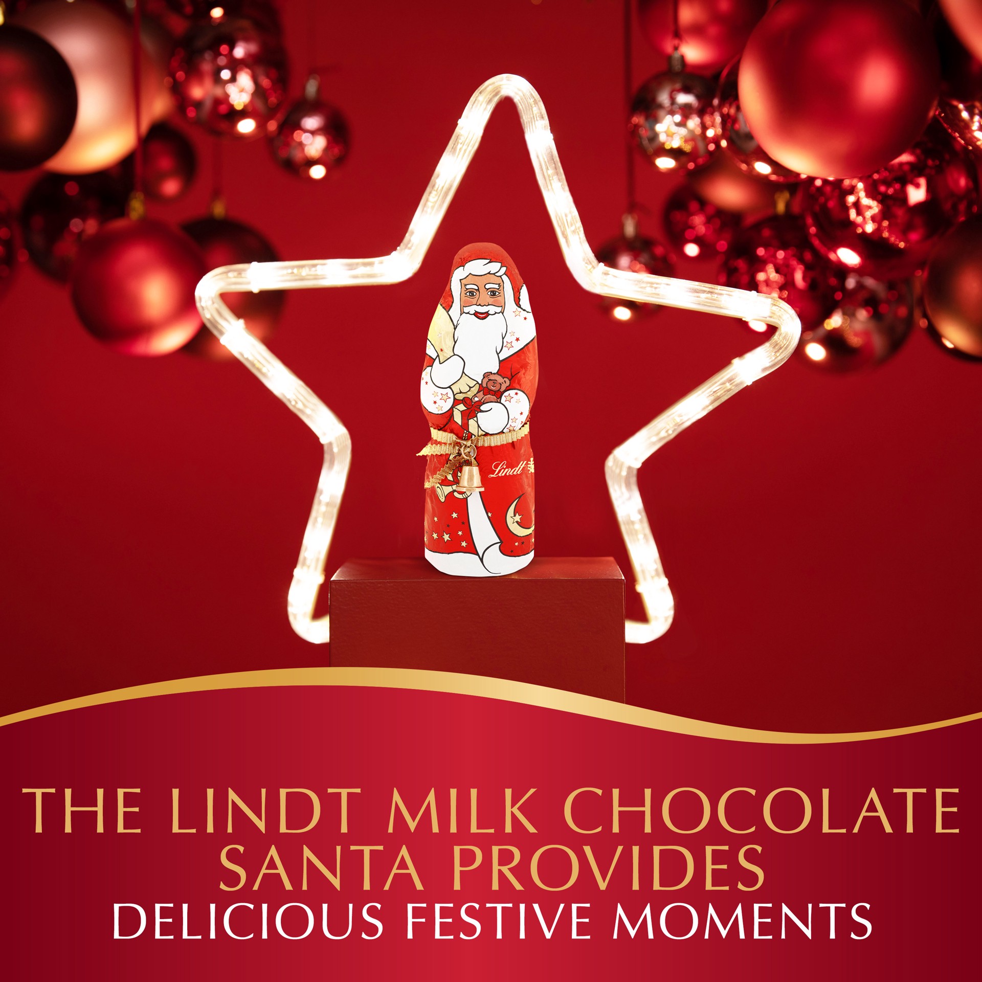 slide 4 of 5, Lindt Santa Milk Chocolate Candy Santa - 4.4oz, 1 ct