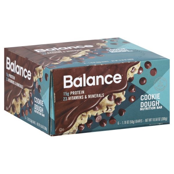 slide 1 of 1, Balance Bar Cookie Dough, 6 ct; 1.76 oz