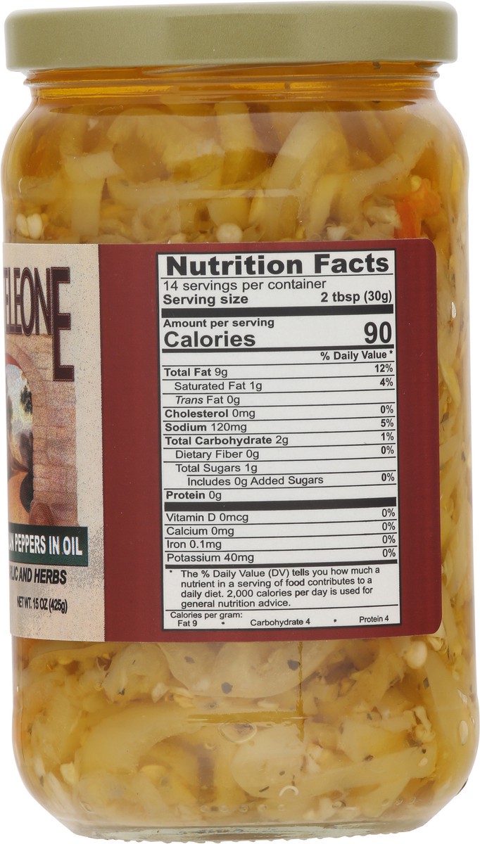 slide 13 of 15, Monteleone Mild Italian Peppers in Oil with Garlic and Herbs 15 oz, 15 oz