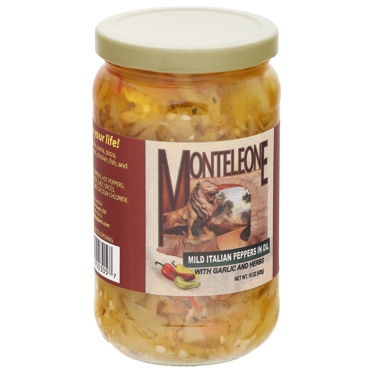 slide 14 of 15, Monteleone Mild Italian Peppers in Oil with Garlic and Herbs 15 oz, 15 oz