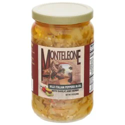 Monteleone Mild Italian Peppers in Oil with Garlic and Herbs 15 oz