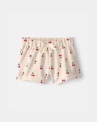 Carters Baby Girl Cherry French Terry Shorts - Cream Cream 12M