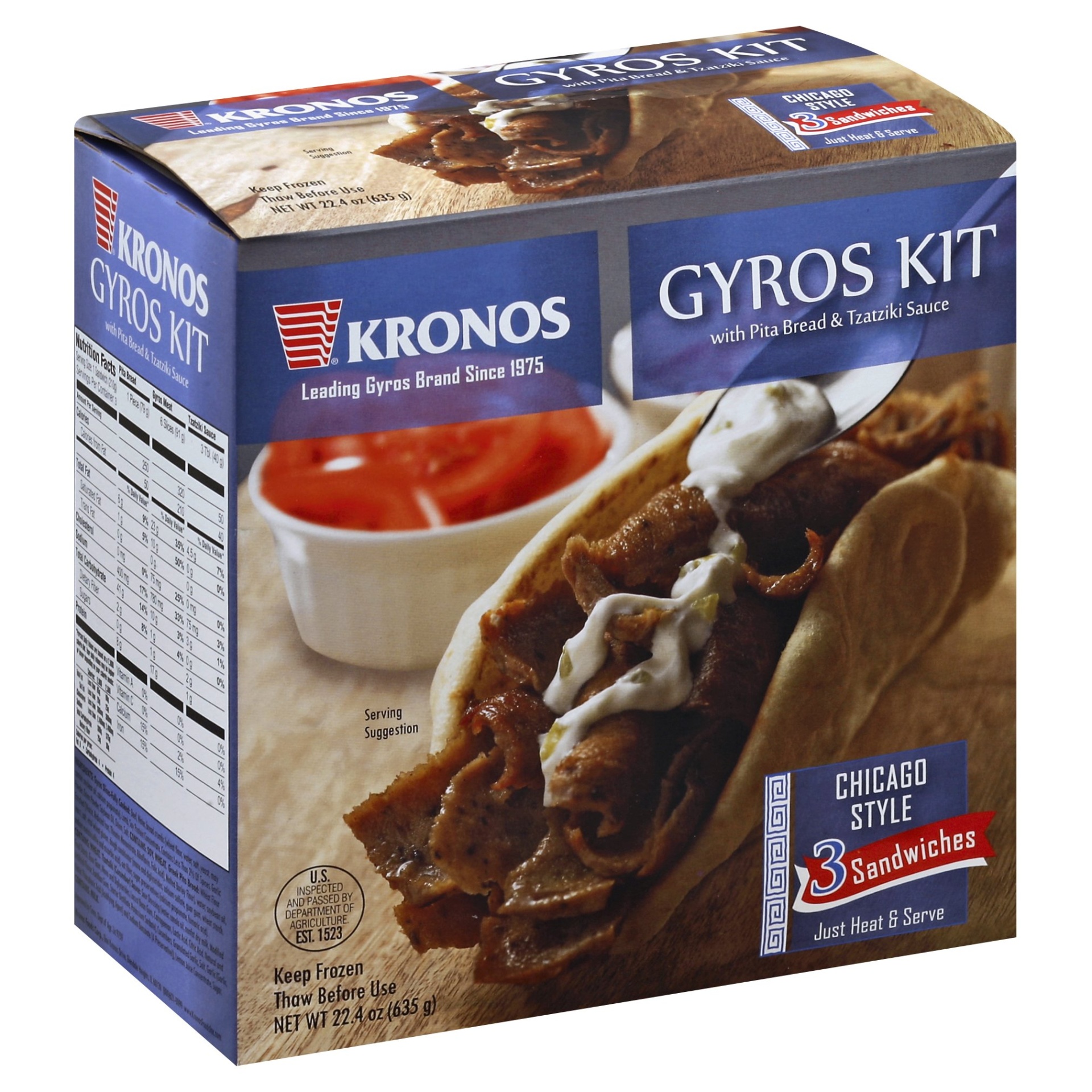 slide 1 of 1, Kronos Gyros Kit, 22.4 oz