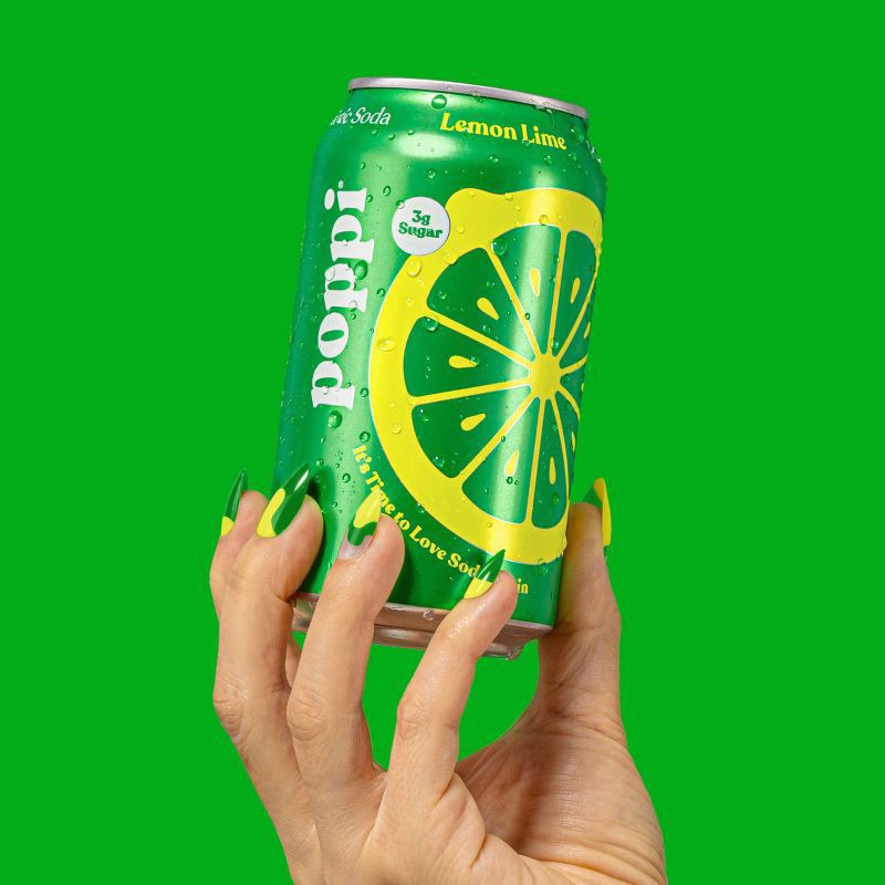 slide 2 of 6, Poppi Lemon Lime Prebiotic Soda- 4 ct; 12 fl oz, 4 ct; 12 fl oz