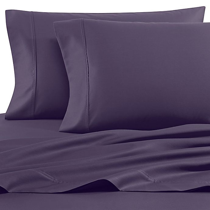 slide 1 of 1, Heartland HomeGrown 400-Thread-Count Solid Sateen King Sheet Set - Purple, 1 ct