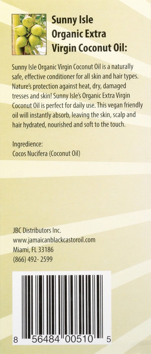 slide 2 of 11, Sunny Isle Organic Extra Virgin Coconut Oil 4 oz, 4 oz