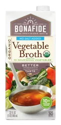 Bonafide Provisions No Salt Added Organic Vegetable Broth