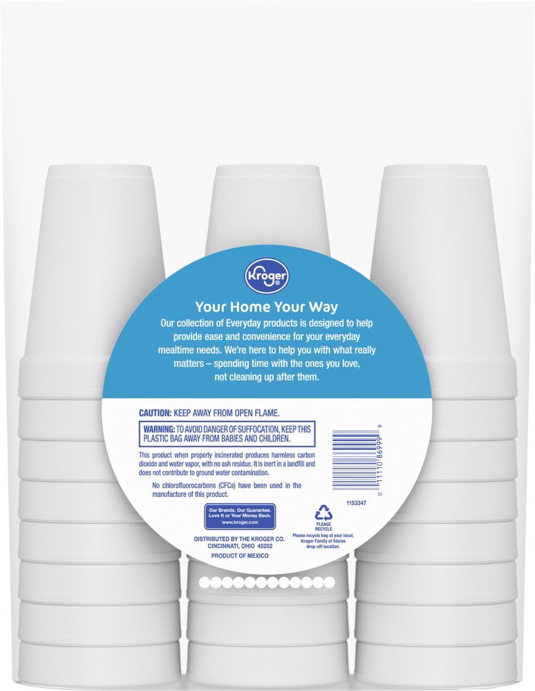 slide 3 of 4, Kroger Foam Cups - 24 Count, 24 ct; 16 oz