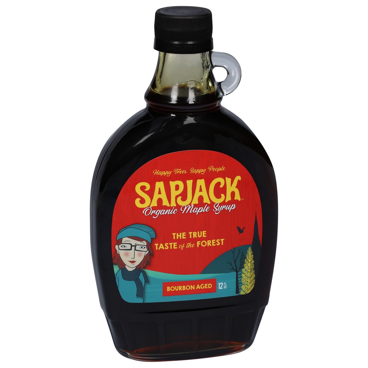slide 11 of 11, Sapjack Organic Bourbon Aged Maple Syrup 12 fl oz, 12 oz