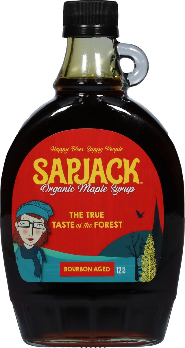 slide 5 of 11, Sapjack Organic Bourbon Aged Maple Syrup 12 fl oz, 12 oz