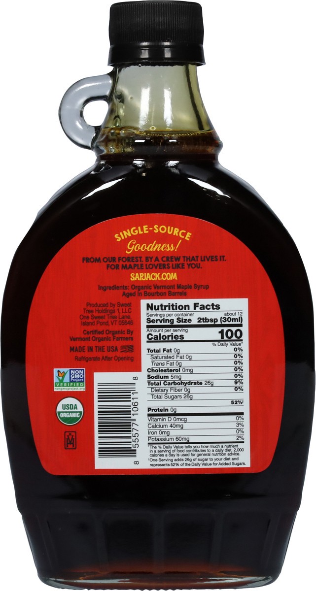 slide 8 of 11, Sapjack Organic Bourbon Aged Maple Syrup 12 fl oz, 12 oz