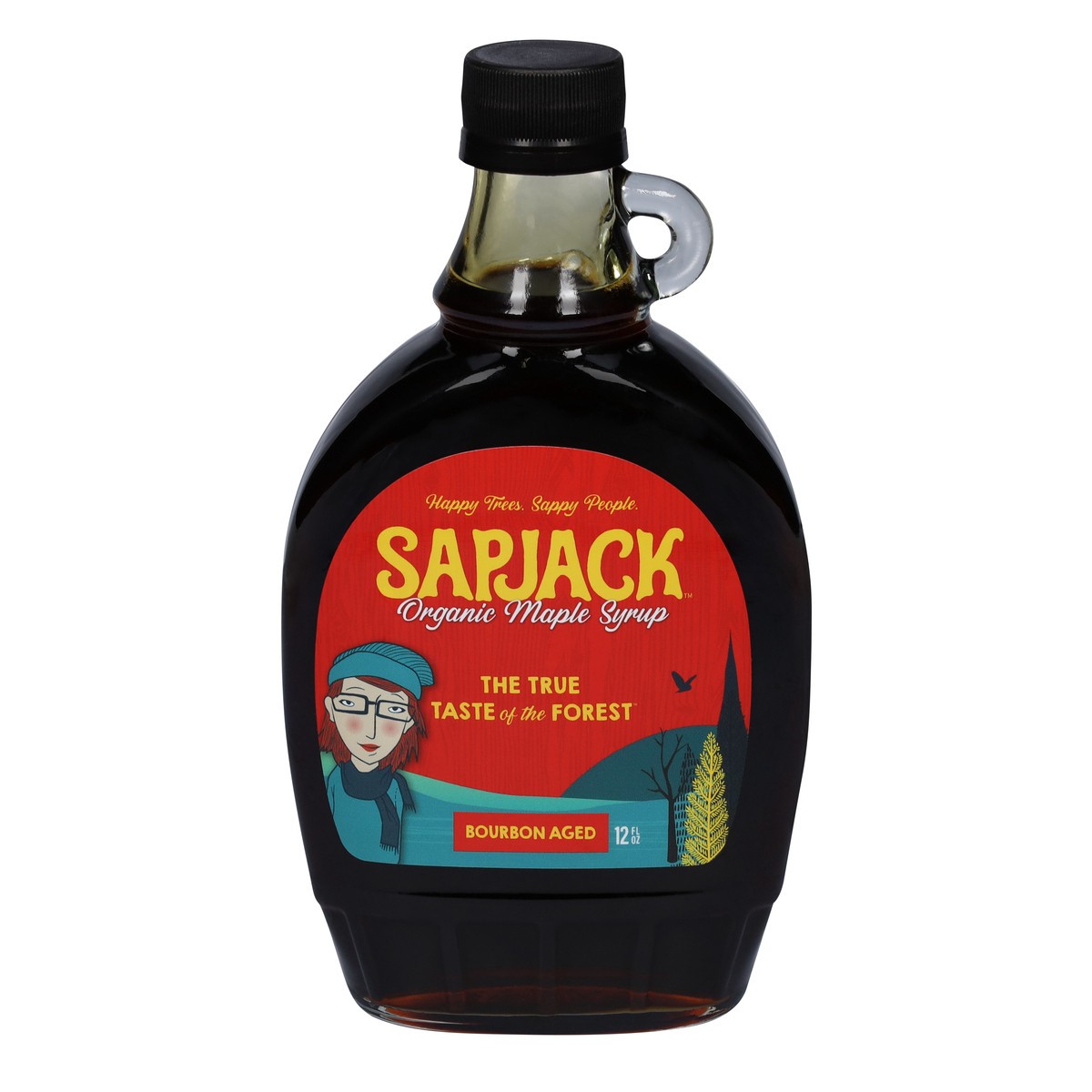 slide 6 of 11, Sapjack Organic Bourbon Aged Maple Syrup 12 fl oz, 12 oz
