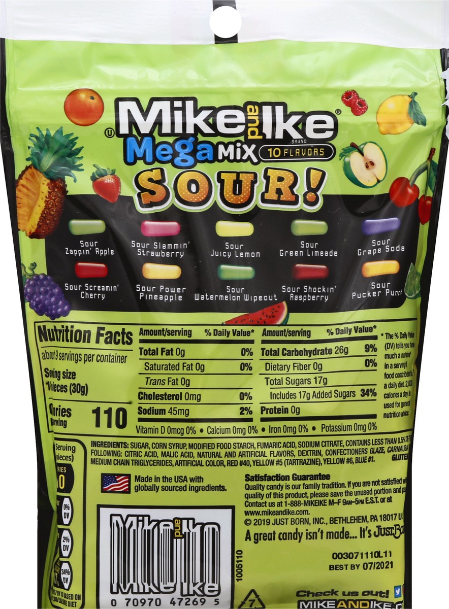 slide 3 of 10, MIKE AND IKE Megamix Sour Candy - 10 oz, 10 oz