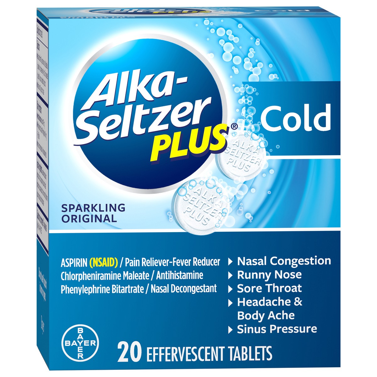 slide 2 of 9, Alka-Seltzer Plus Cold Medicine, 20 ct
