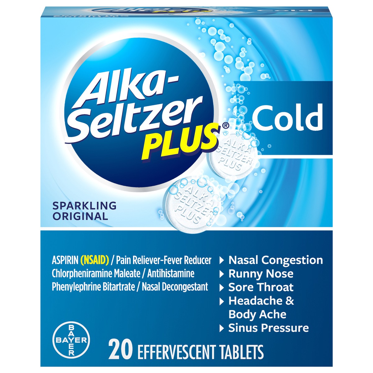 slide 9 of 9, Alka-Seltzer Cold 20 ea, 20 ct