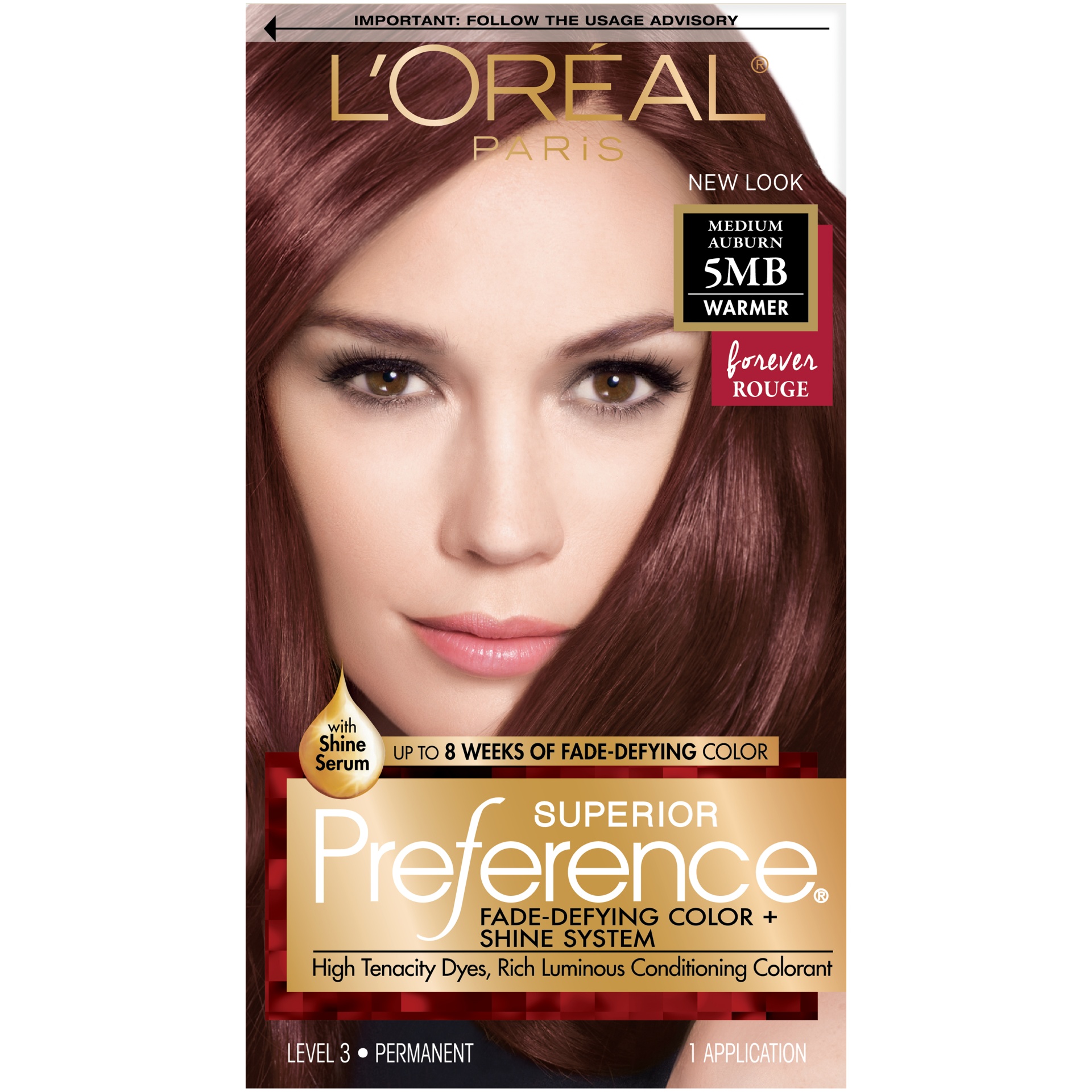slide 2 of 8, L'Oréal Superior Preference Fade-Defying Color + Shine System - Warmer 5MB Medium Auburn, 1 ct