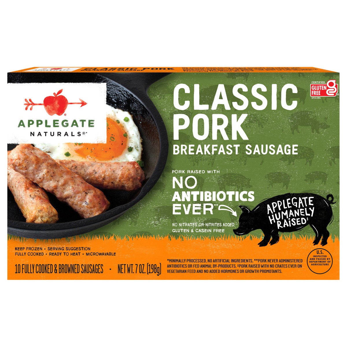 slide 1 of 3, Applegate Sausages, 7 oz