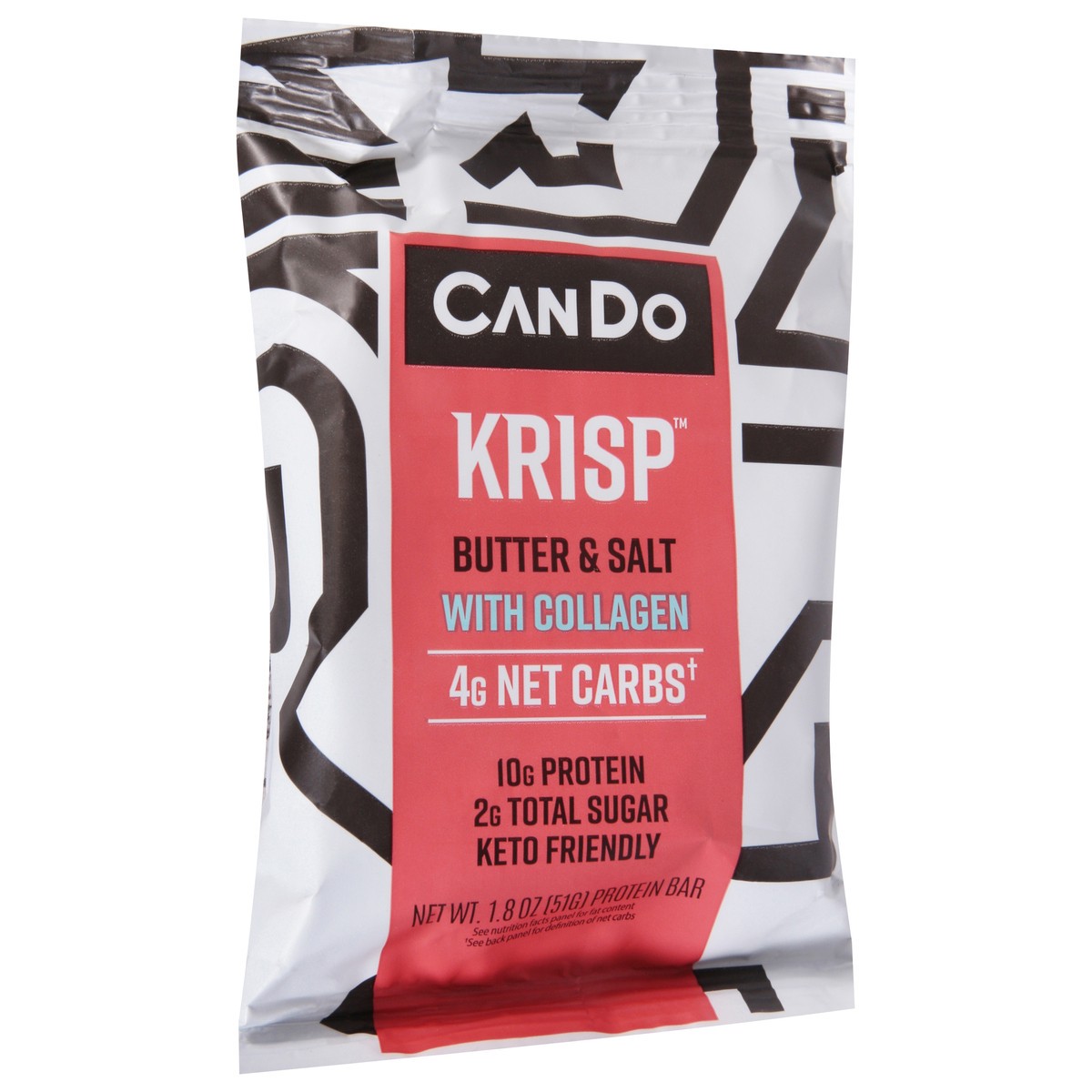 slide 2 of 9, CanDo Krisp Butter & Salt Protein Bar 1.8 oz, 1 ct