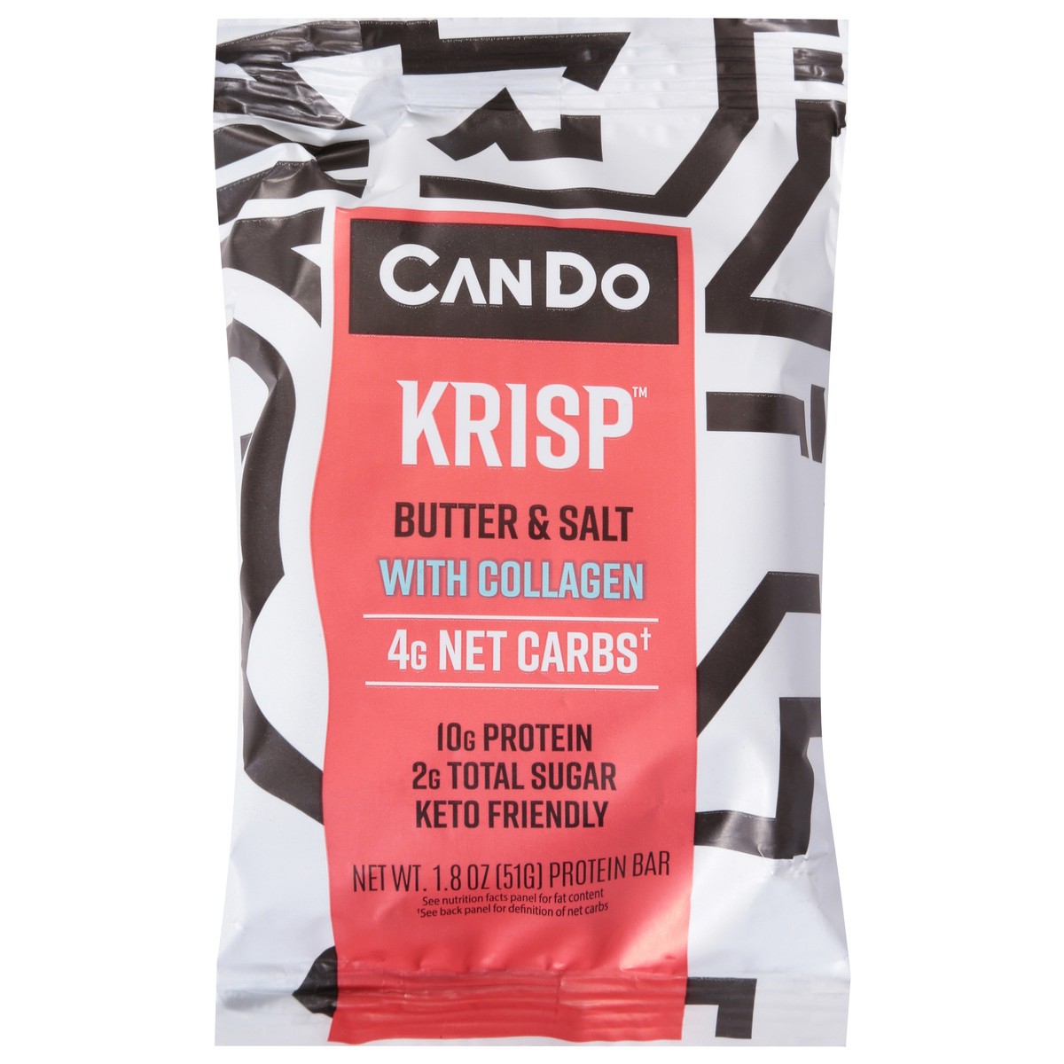 slide 1 of 9, CanDo Krisp Butter & Salt Protein Bar 1.8 oz, 1 ct
