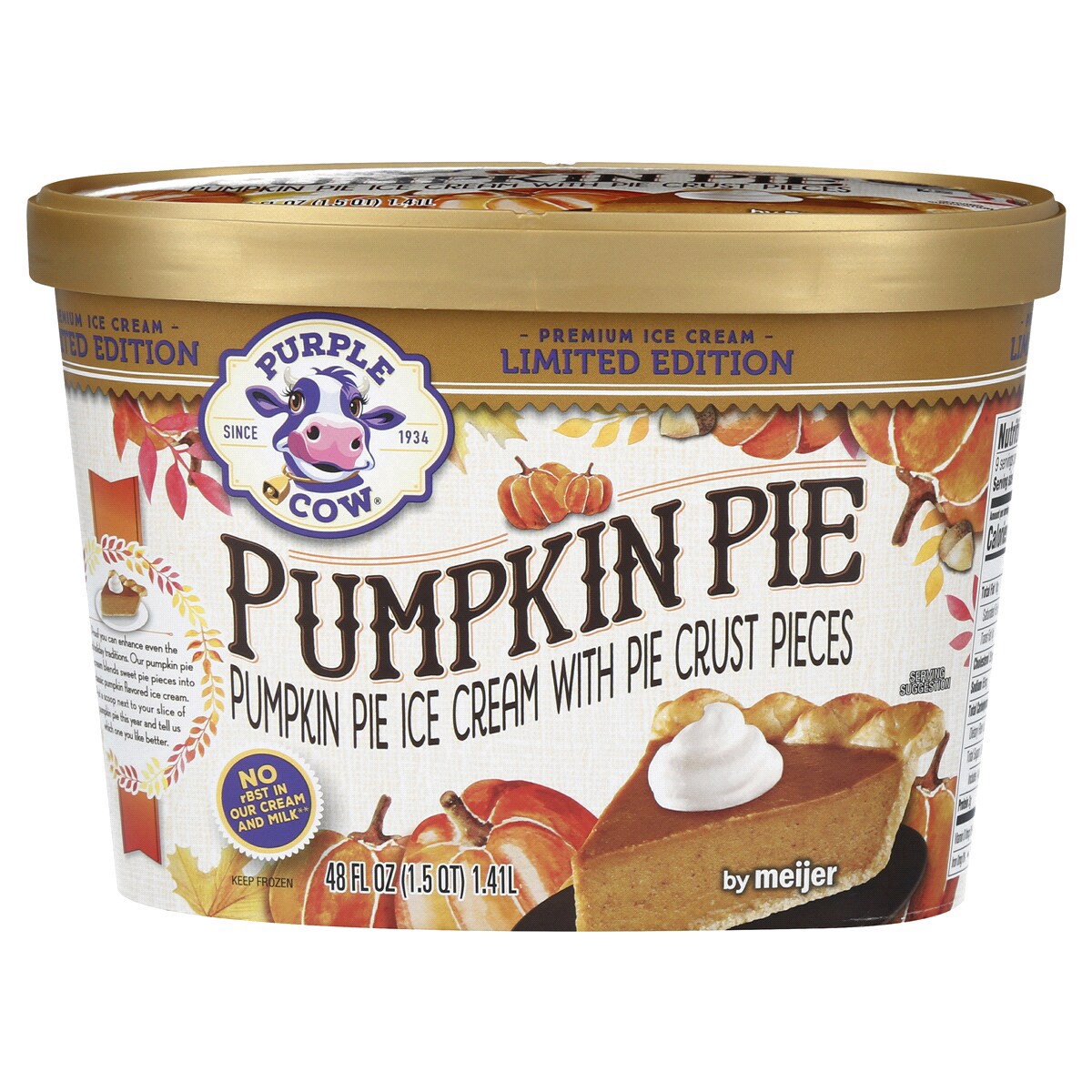 slide 1 of 13, Purple Cow Pumpkin Pie Ice Cream, 1.5 qt