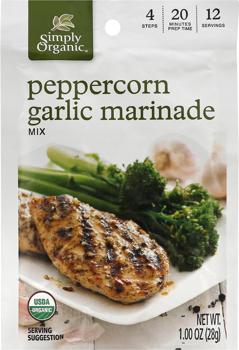 slide 2 of 9, Simply Organic Peppercorn Garlic Marinade Mix 1 oz, 1 oz