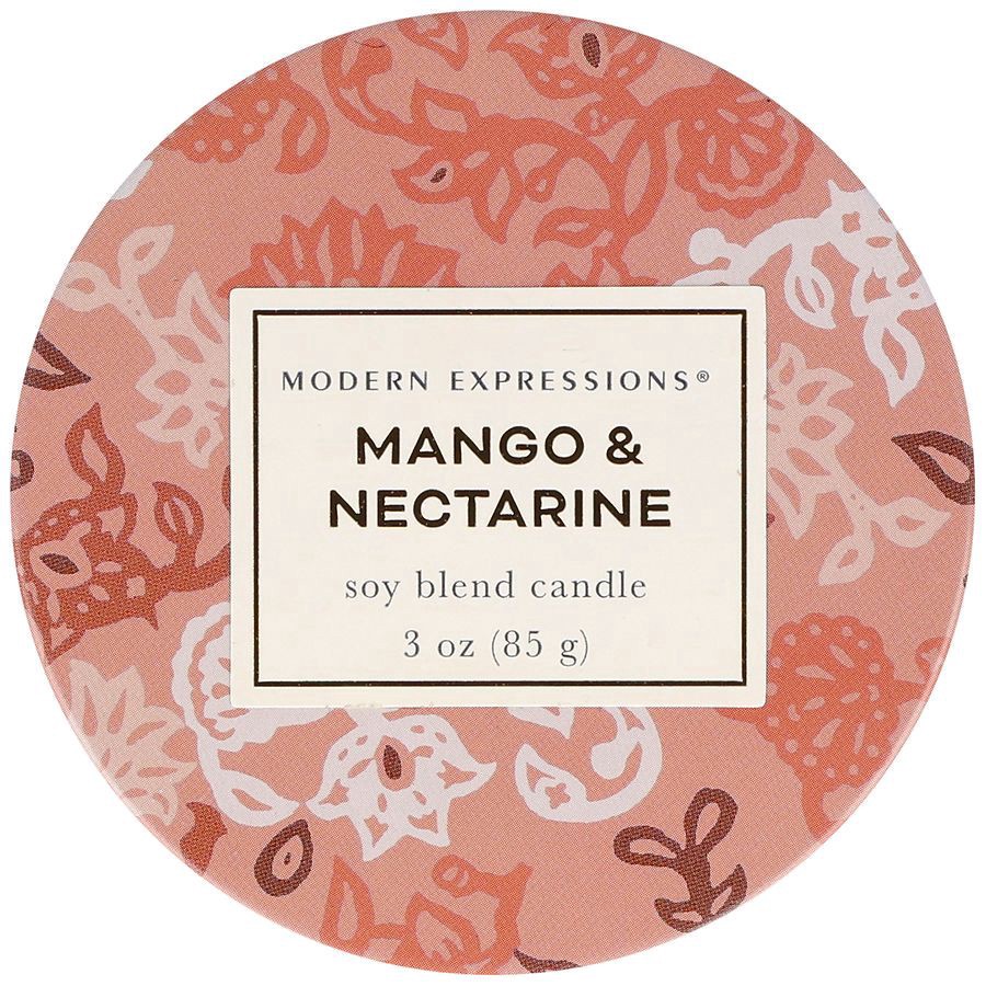 slide 2 of 5, Modern Expressions Soy Blend Candle Mango & Nectarine, 3 oz