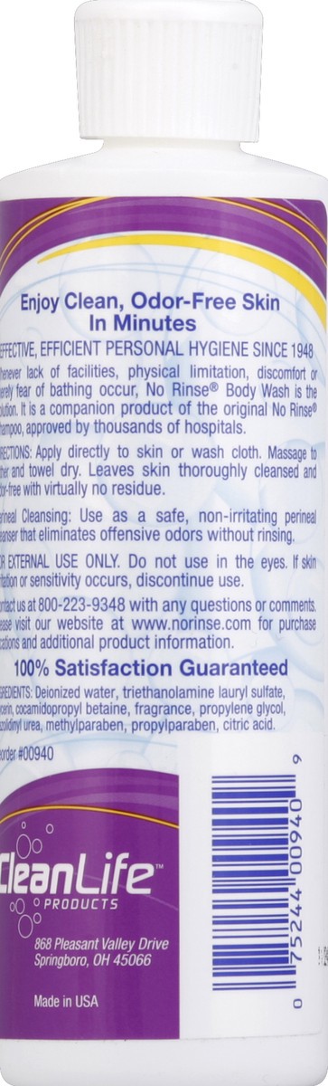 slide 3 of 3, NO RINSE Body Wash 8 oz, 8 oz