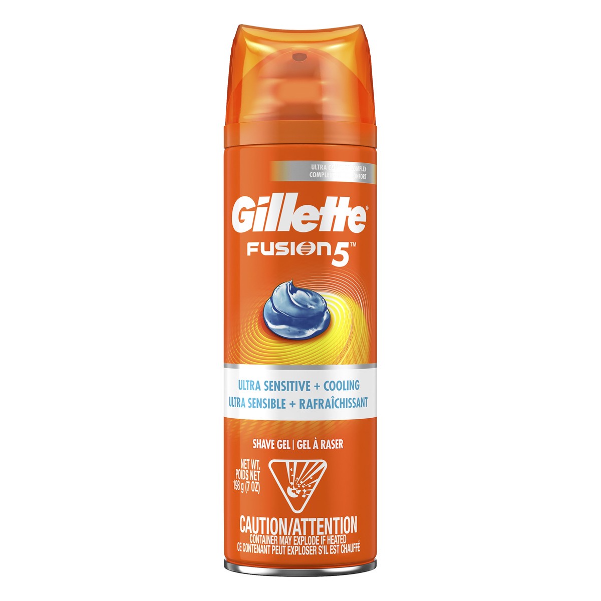 slide 3 of 4, Gillette Ultra Sensitive + Cooling Shave Gel 198 gr, 7 oz