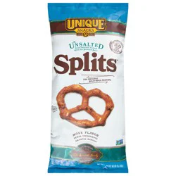 Unique Snacks Splits Unsalted Pretzels 11 oz