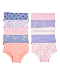 Carter's Toddler 10-Pack Butterfly Stretch Cotton Underwear, Multi, Size 2-3