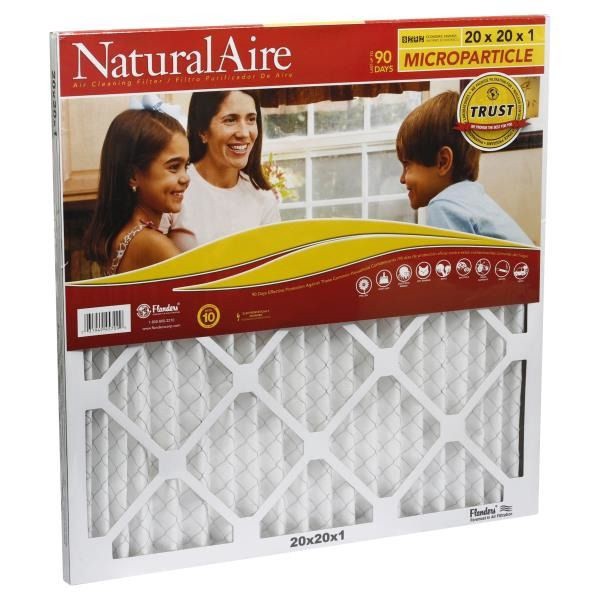 slide 1 of 1, NaturalAire 20 x 20 x 1 Microparticle Air Cleaning Filters 1 ea, 1 ct