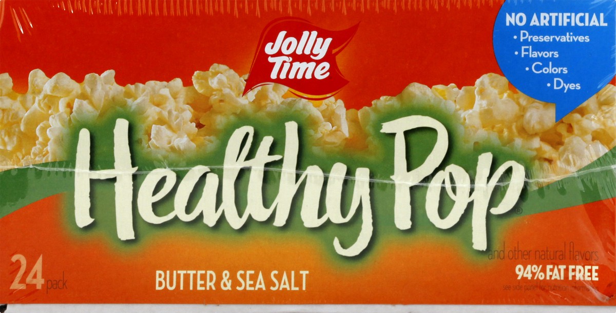 slide 4 of 10, Jolly Time 24 Pack Butter & Sea Salt Healthy Pop 24 ea, 24 ct