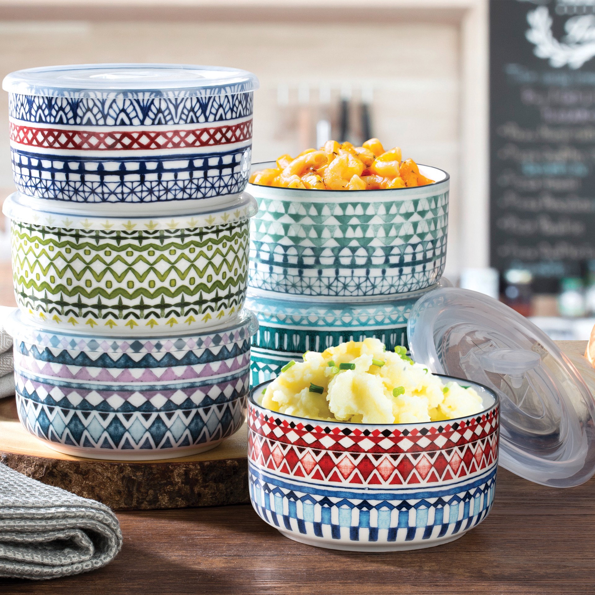 Signature Housewares Inc Signature 6piece Stoneware Bowl Set with