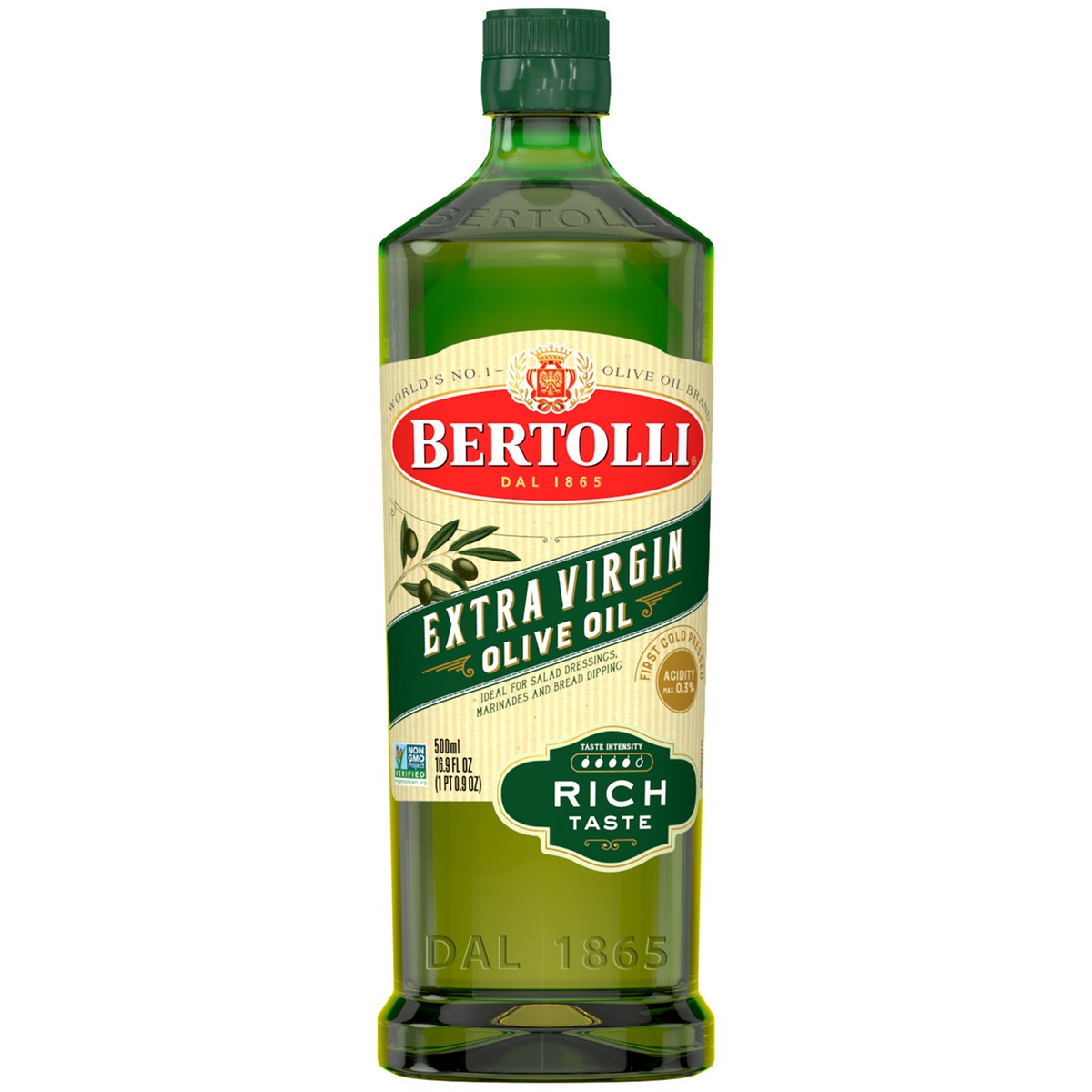 slide 1 of 15, Bertolli Extra Virgin Olive Oil, Rich Taste - 500 ml, 500 ml