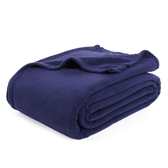 slide 1 of 1, Polartec Berkshire Blanket Thermal Pro Full/Queen Blanket - Midnight Blue, 1 ct