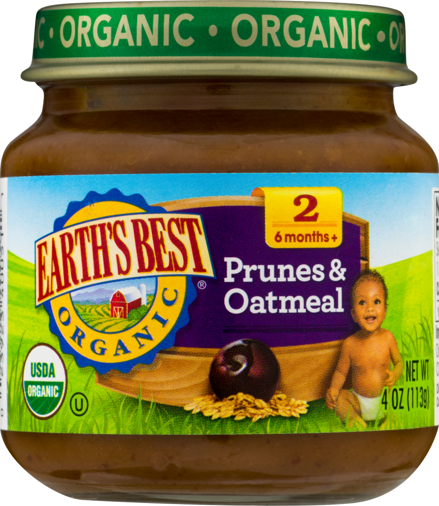 slide 1 of 6, Earth's Best Organic Babyfood Prunes Oatmeal, 4 oz