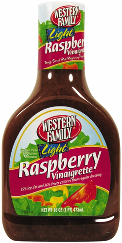 slide 1 of 1, Western Family Light Raspberry Vinaigrette, 16 oz