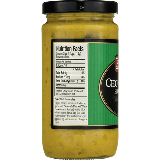 slide 5 of 9, Crosse & Blackwell Chow Chow Piccalilli Mustard Pickle Relish, 9.4 oz